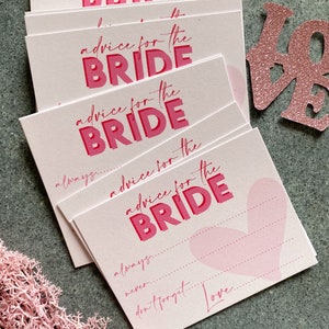 Hinweise für die Brautkarten, Brautpartykarten, Küchentee-Bride-to-be-Karten: Valentin II