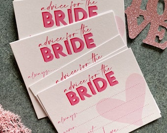 Advice for the Bride cards, bridal shower cards, kitchen tea bride-to-be cards: Valentine II