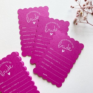 Conseils à bords festonnés pour les cartes de la mariée, la future mariée, la douche nuptiale, la fête, le thé de la cuisine, les cartes de bachelorette : amusant