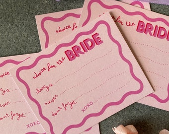 Wave Advice for the Bride, Bridal Shower, Kitchen Tea Cards: Summer Waves