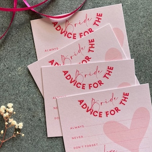 Tipps für die Brautkarten, Brautpartykarten, Küchentee-Bride-to-be-Karten: Valentinstag