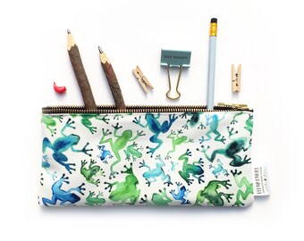 Frog Color Pen Case Bag Stationery Kit