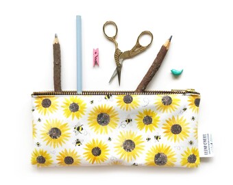 Sunflowers and Bees Pouch!