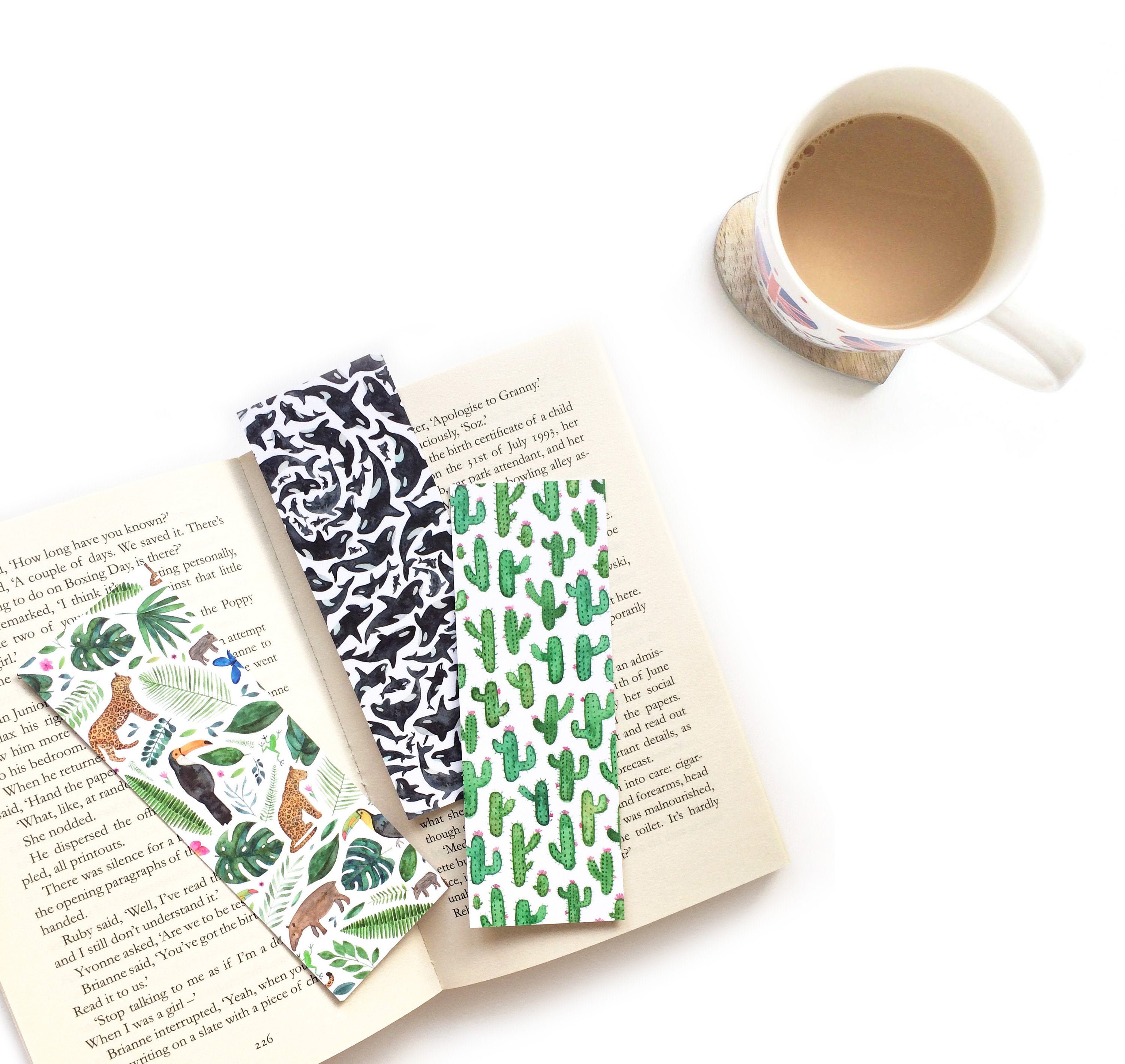 Pack of Three Double Sided Illustrated Bookmarks! - Etsy