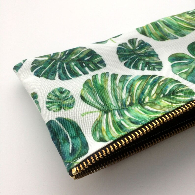 Emeralds Tropical Leaves Pencil Case Emerald Leaves image 5