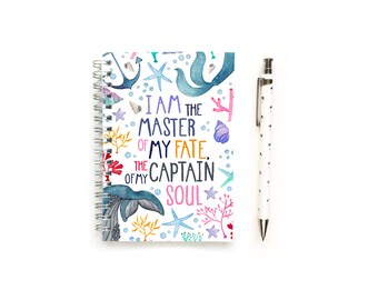 Magic under the sea in inspirational quote A6 Notebook