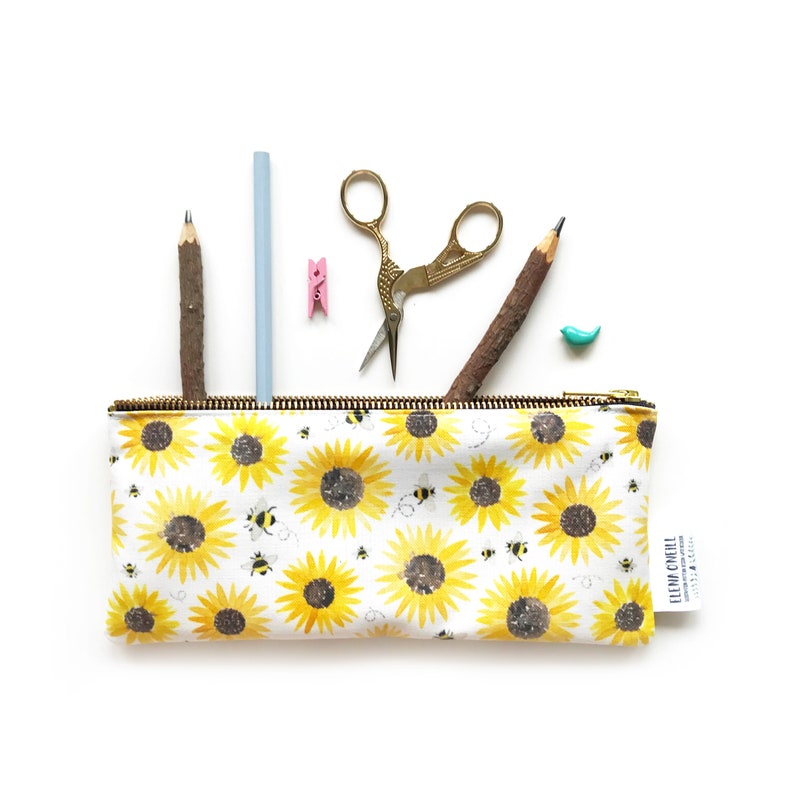 Sunflowers and Bees Pouch image 1