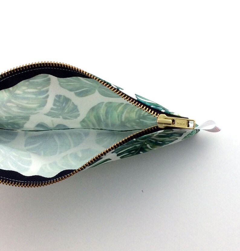 Emeralds Tropical Leaves Pencil Case Emerald Leaves image 4