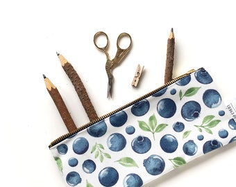 Blueberries, pouch, gift, Pencil Case