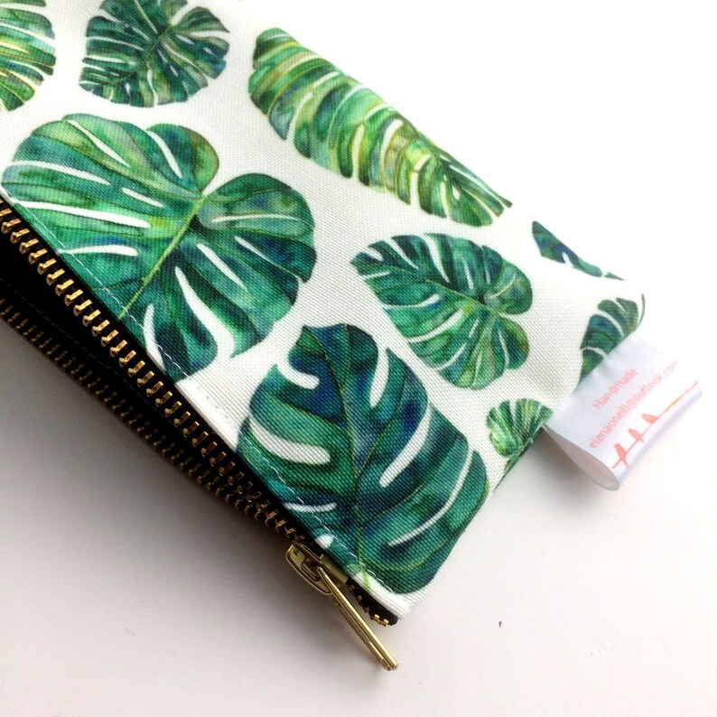 Emeralds Tropical Leaves Pencil Case Emerald Leaves image 3