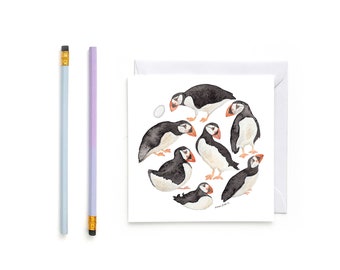 Puffin Blank Greeting Card