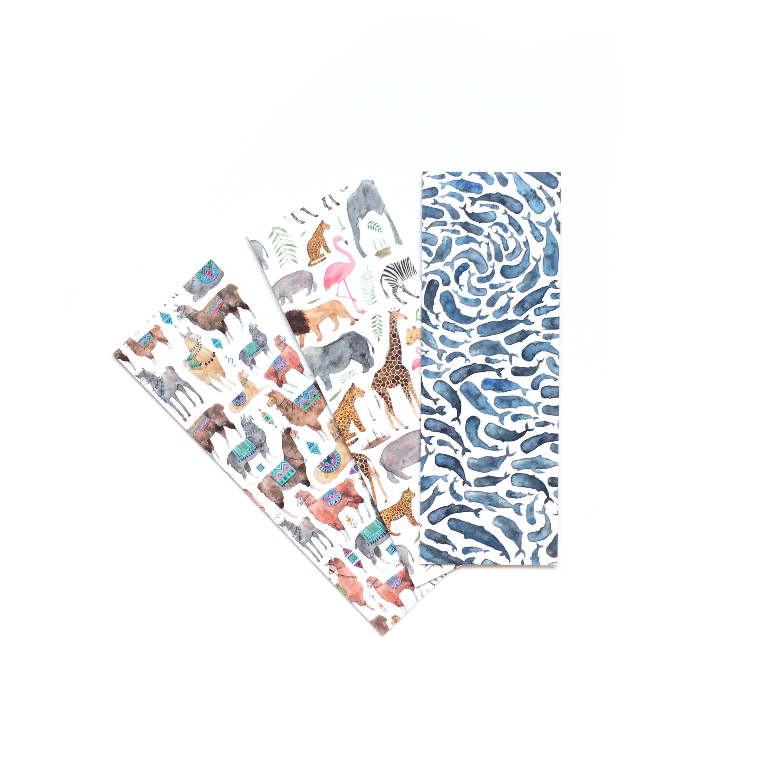 Pack of Three Double Sided Illustrated Bookmarks! - Etsy