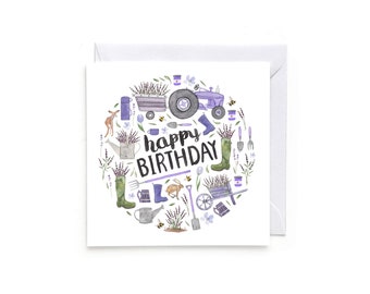Lavender farm birthday Card