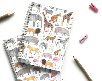 Cuaderno Safari A5 con anillas, material escolar, cuaderno de bocetos, bloc de notas, bullet journal, papelería, regalo para estudiantes