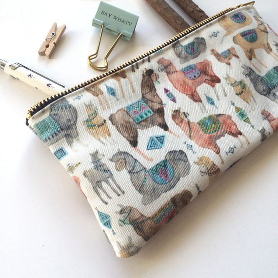 Pencil Case, Llama, Pencil Pouch, Make up Bag, Alpaca, Small Bag, Zipper  Pouch, Pouch, Pencil Bag, Cute Pencil Case, Organiser, Small Bag, 