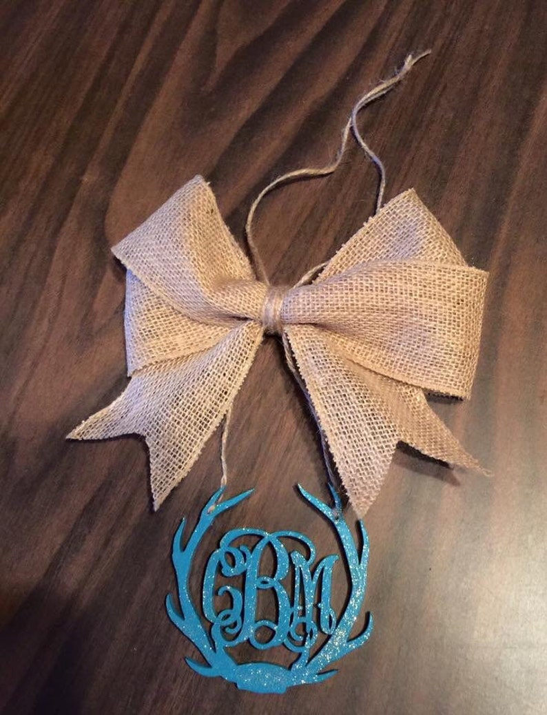 Monogram Car charms rear view mirror hangers Etsy