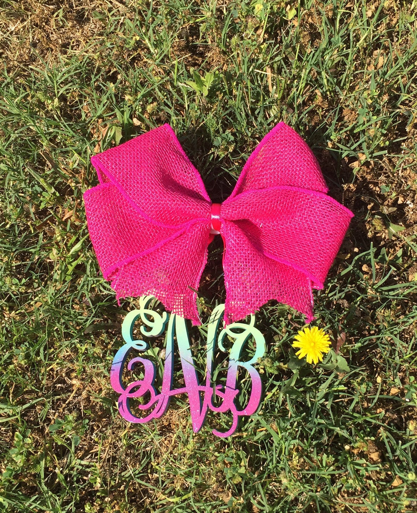 Monogram Car charms rear view mirror hangers Etsy