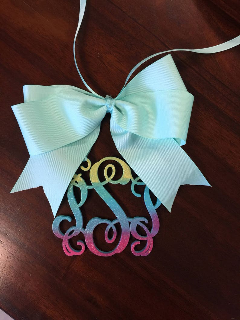 Monogram Car charms rear view mirror hangers Etsy