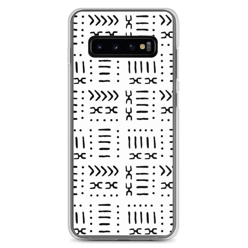 White Mud Cloth African Pattern Samsung Phone Case