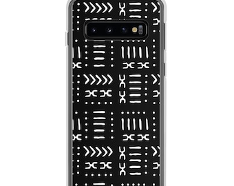 Black Mud Cloth African Pattern Samsung Phone Case