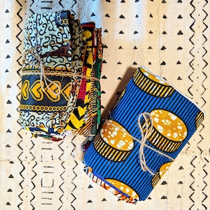 Small African Fabric Scraps Remnants By the Pound | Authentic African Print Fabric | 100% Cotton