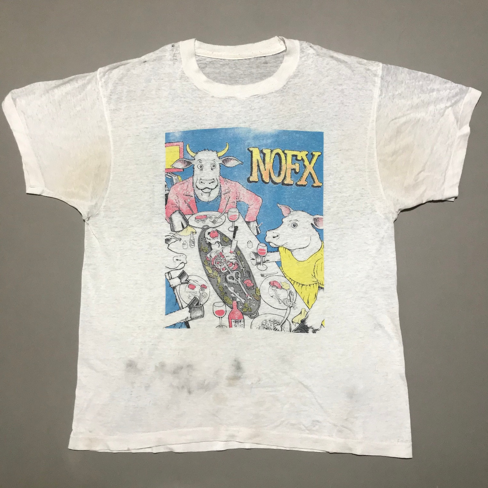 Vintage 1991 NOFX Ribbed Tour T Shirt Distressed Perfection Etsy