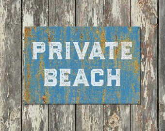 Private Beach Sign | Etsy