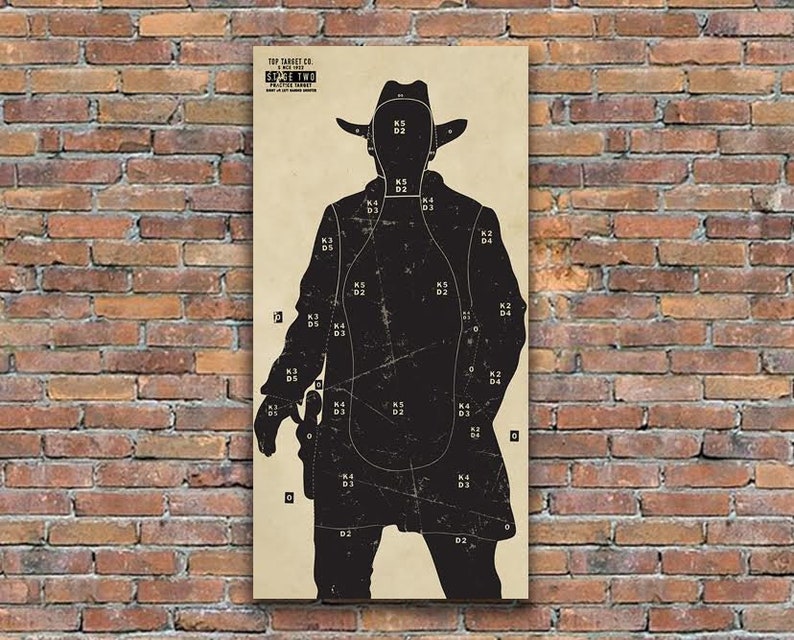 COWBOY SHOOTING TARGET Vintage Reproduction Gun Range Target Etsy