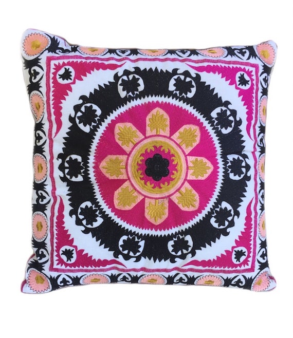 Swati Embroidered Suzani Pillow 20" x 20"