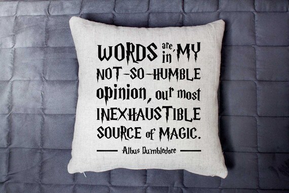 Harry Potter Pillow Dumbledore Quotes Dumbledore Quote Harry Potter Quote Harry Potter Cushion Dumbledore Phrase Decorative Pillows
