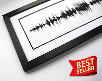 Custom Song Art - Soundwave Art Print, Canvas, or Framed Print - Request a Song and Artist; Sound wave Art, Birthday Gift Idea for Him