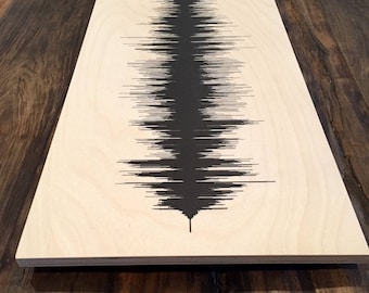 Song Sound Wave - Wood Fathers Day Gift, Fathers Day Gift from Wife - Turn his favorite song into a sound wave