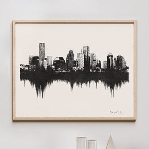 Sounds of Houston - Houston Texas Art - Sounds of the City, (Recorded in downtown Houston) Houston Skyline / Cityscape - Texas Wall Art