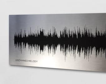 11th Anniversary Gift for Him - Custom Soundwave Art - Steel Anniversary Gift for Him, Eleventh Anniversary Gift for Husband, 11 Year Gift