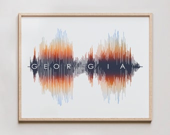 Georgia Wall Art - Sound Wave Georgia Art Print | created from soundwave of state name being spoken