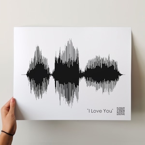 Printable Valentines Gift - Custom Sound Wave  - Digital Download Valentines for Him / For Her, Personalized Voice Art - Quick Turnaround