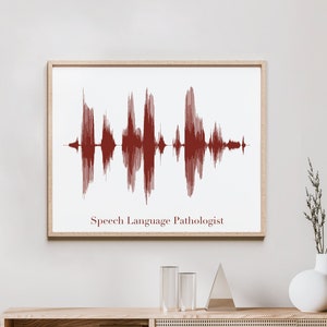 Speech Language Pathologist Gift - Sound Wave & Voice Art Print for SLP, SLP Graduation Gift, Speech Therapy