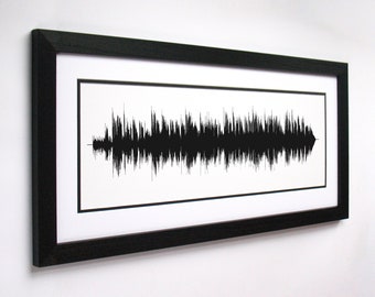 Favorite Song - Gift of Remembrance created from Song.  Sound Wave Print - Memento