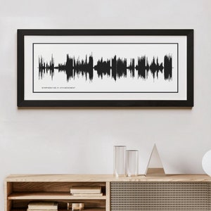 Orchestra Gift - Use Your OWN Song - Gift for Conductor or Orchestra Member - Custom Song Sound Wave - Orchestra Art