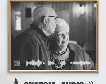 Voice Recording Memorial Gift - Memorial Audio Gift - Photo with QR for Custom Audio