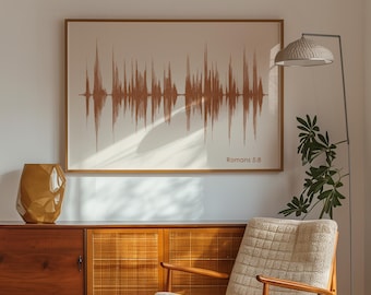Scripture Wall Art - Custom Bible Verse Sound Wave - Christian Wall Art / Wall Decor - Choose ANY Verse