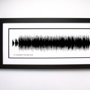 At Your Best You Are Love - Song Lyrics Wall Art - Song Gift Idea - &quot;At Your Best&quot; - Sound Wave Song Poster - Custom Soundwave Art