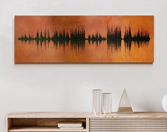 Custom Copper Anniversary Gift - Voice or Song Soundwave - 7th Anniversary Gift for Her / For Him