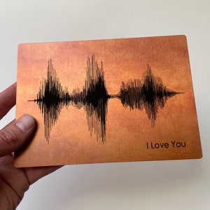 Copper Anniversary - Sound Wave, 7th Anniversary Gift for Him - Any Song or Voice Recording, Copper Anniversary Gift for Him or for Her