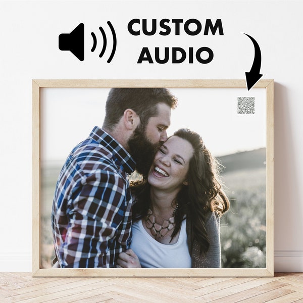 Valentines Gift for Him - Custom Voice Recording - Boyfriend Valentines Gift / Husband Gift, Personalized Audio Picture - Gift Idea for Men