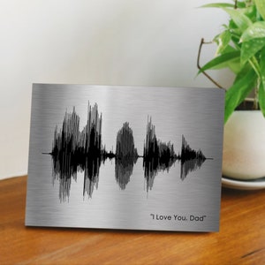 Dad Birthday Gift - Custom Voice Recording on Metal, Unique Birthday Gift for Dad