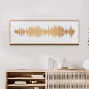 Sound Wave Art Custom Song Soundwave Print, Personalized to any song, Gift for Him or Her image 1