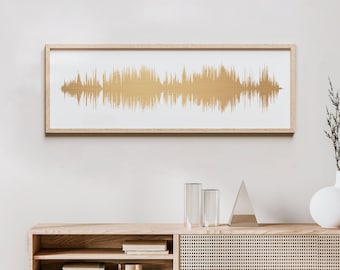 Geluidsgolfkunst - aangepaste song-soundwaveprint, gepersonaliseerd voor elk nummer, cadeau voor hem of haar