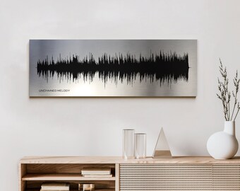 15th Anniversary Gift for Husband - Custom Soundwave Art - 15th Anniversary Gift for Him, 15 Year Anniversary Gift for Him / For Men