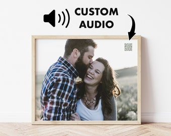 Valentines Gift for Him - Custom Voice Recording - Boyfriend Valentines Gift / Husband Gift, Personalized Audio Picture - Gift Idea for Men